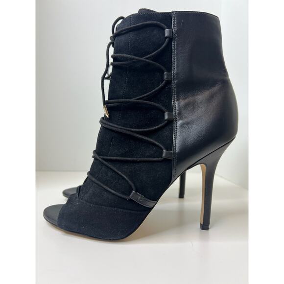 Sam Edelman Black Peep-Toe Booties, Size 8.5 - Picture 5 of 12